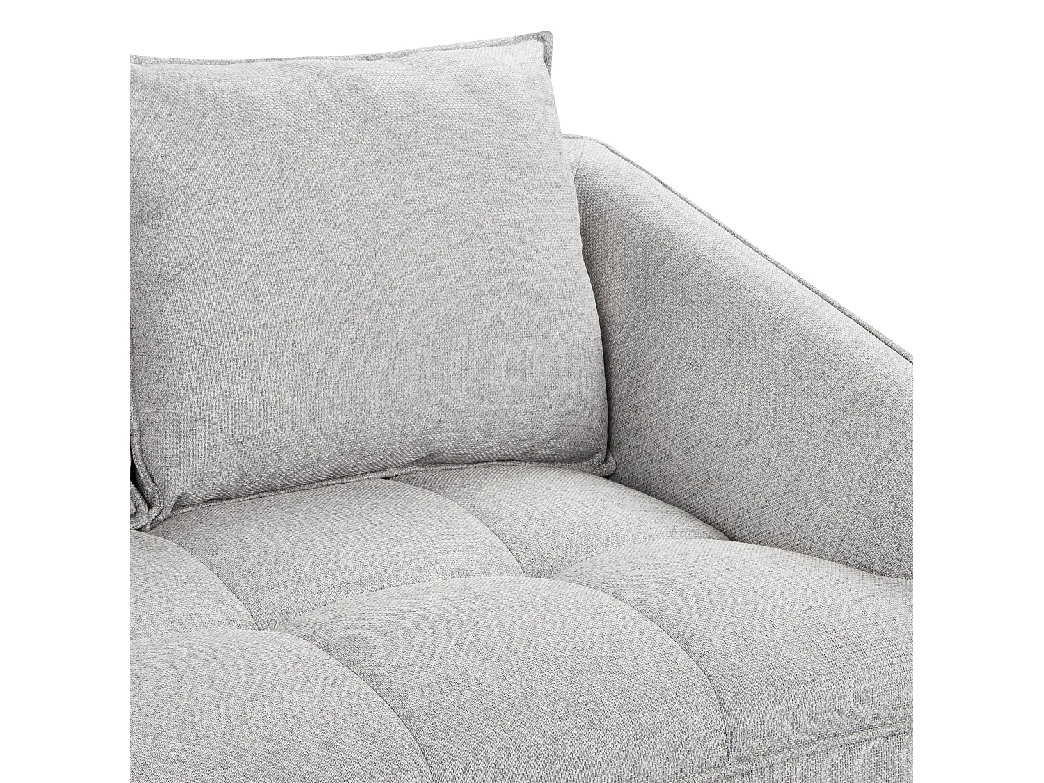 Sofá HOBRO Tecido Cinzento 2 lugares