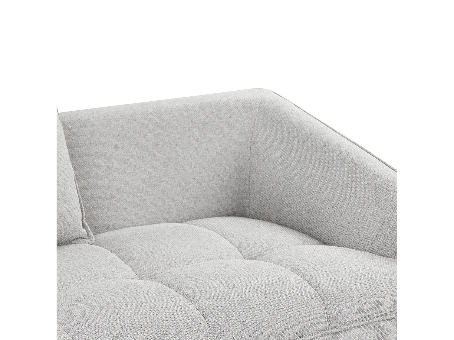 Sofá HOBRO Tecido Cinzento 2 lugares