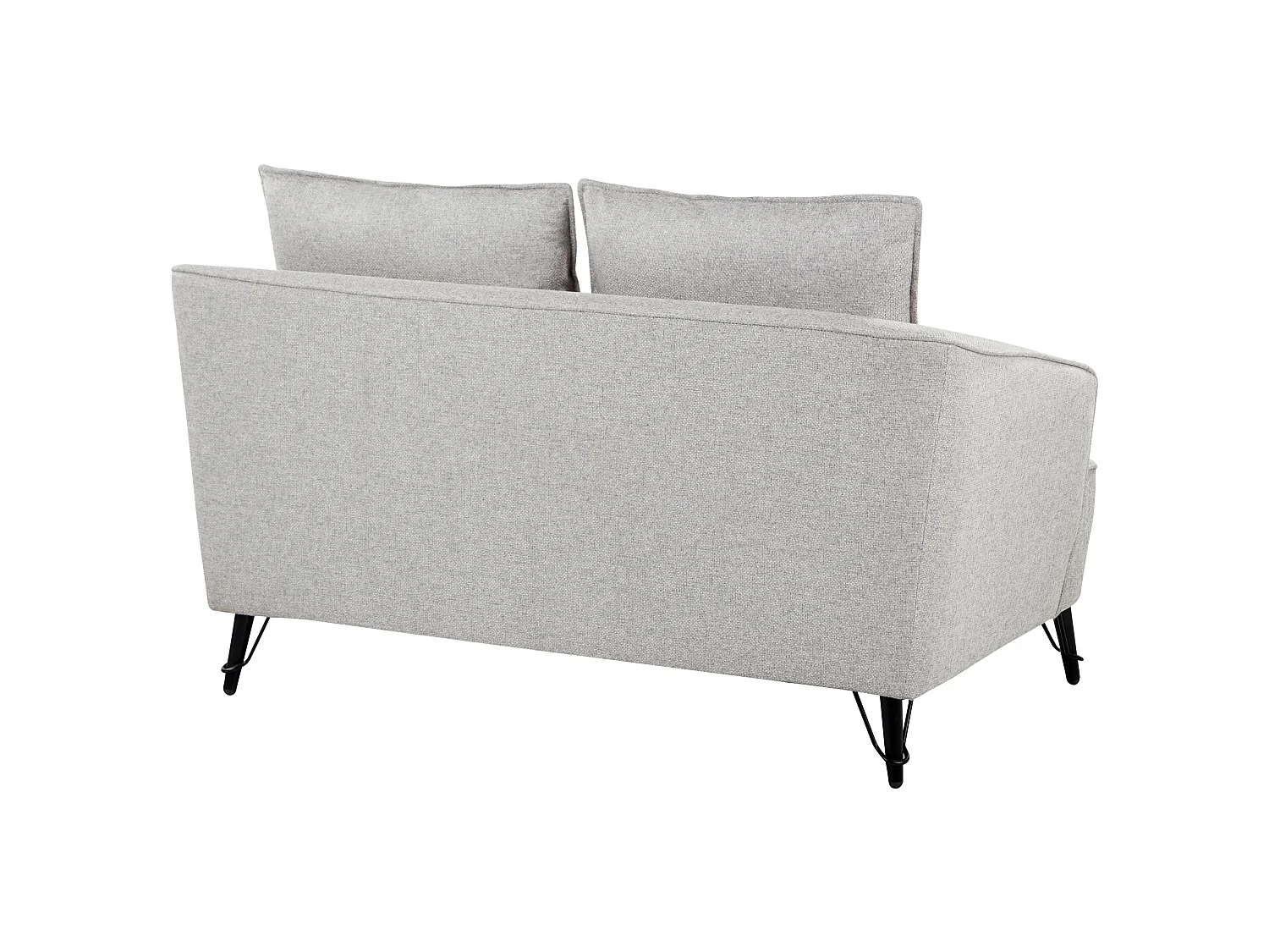 Sofa HOBRO Stoff Grau 2-Sitzer