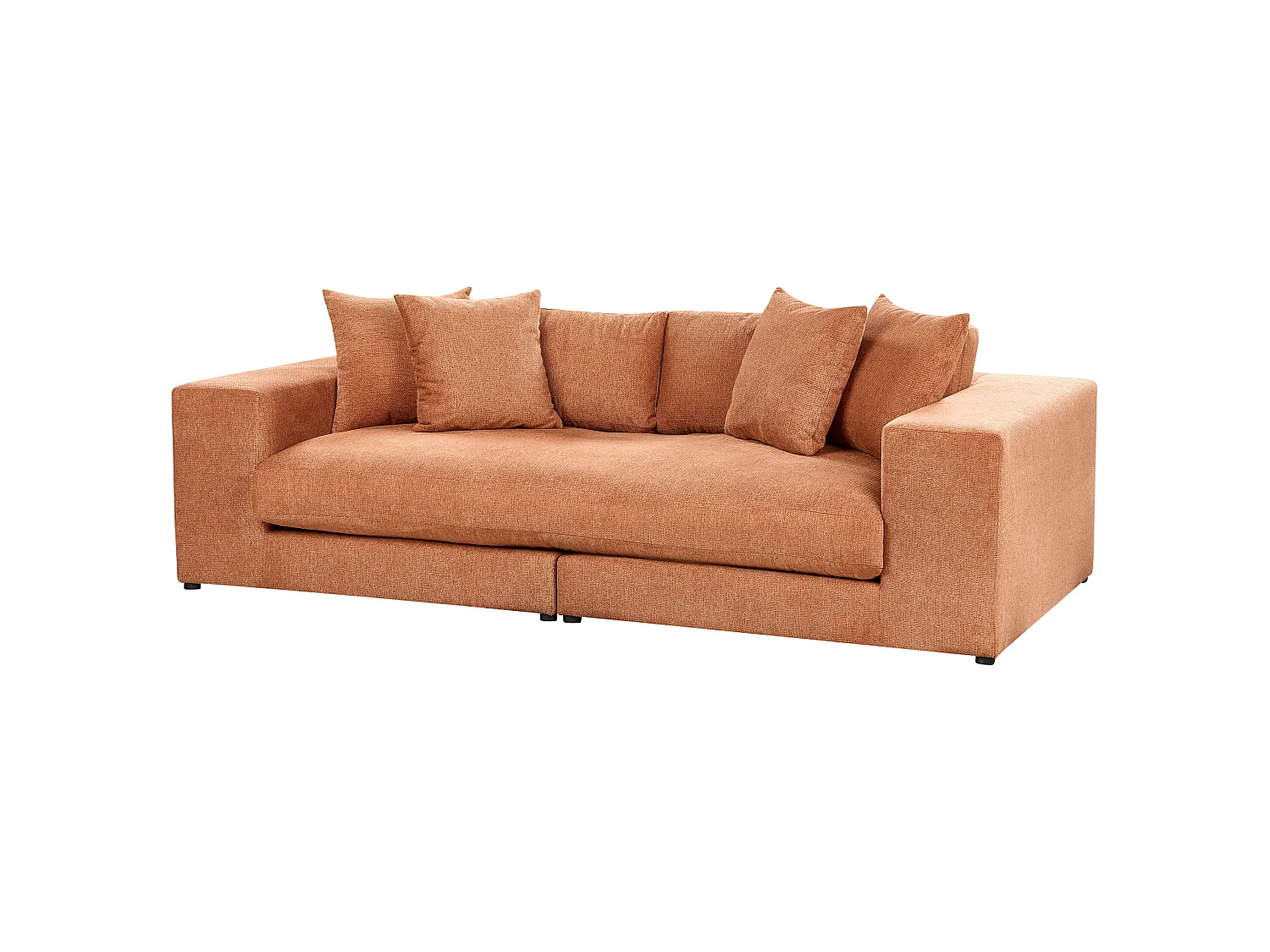 Sofa GLORVIKA Stoff Orange 3-Sitzer