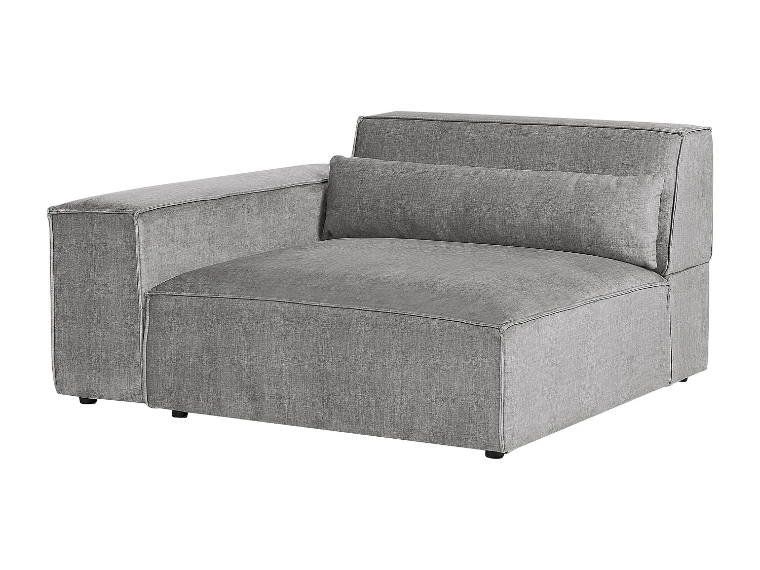 Modul 2-Sitzer Sofa Stoff grau mit Armlehnen 2 Dekokissen Skandi Hellnar