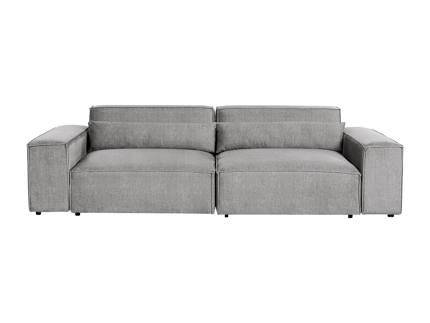 Canapé modulable 2 places HELLNAR Tissu Gris
