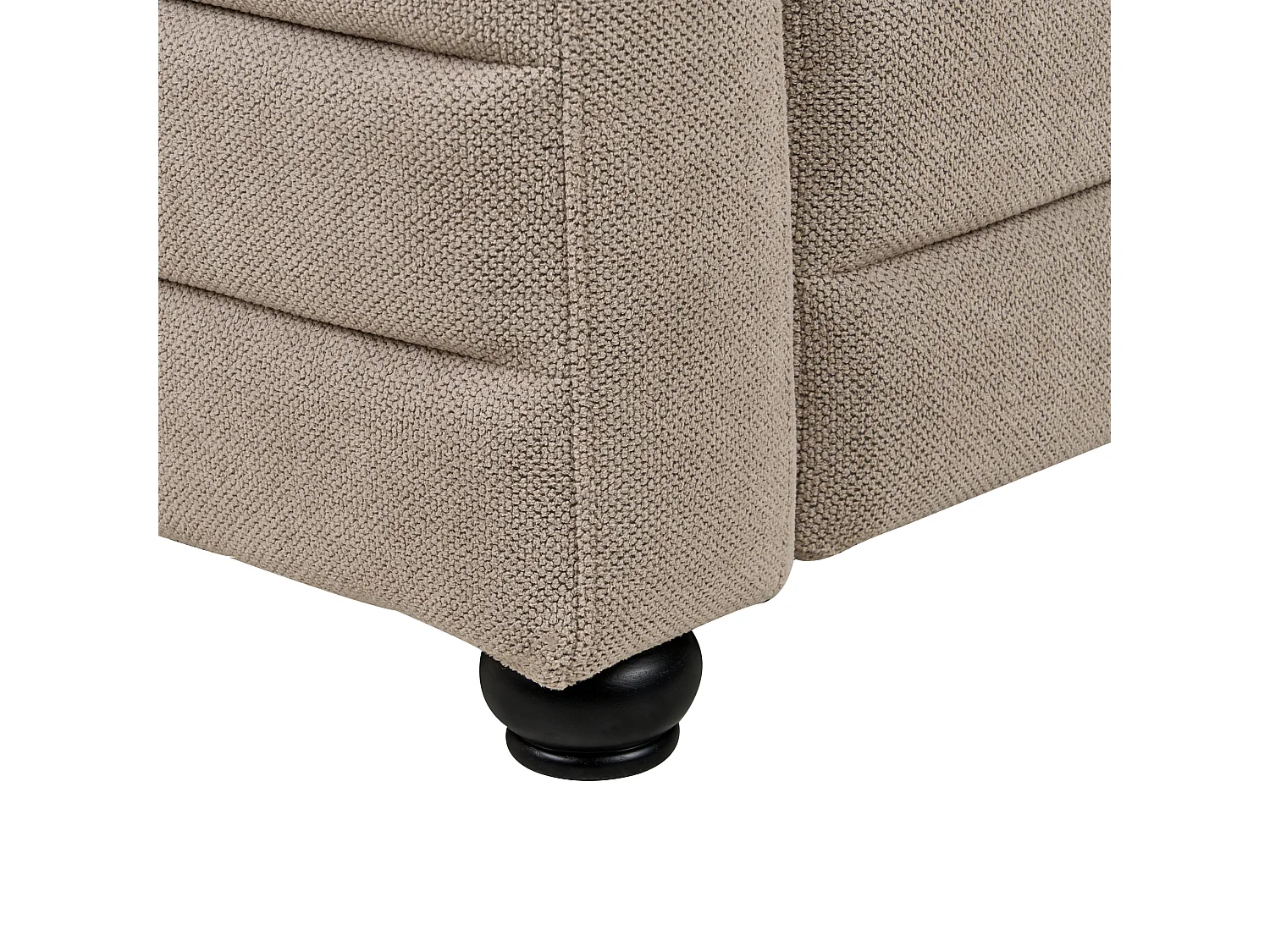 Sofa HOFN Stoff Taupe 3-Sitzer