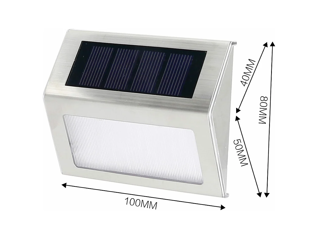 Solar-Wandleuchten 2er-Set - Edelstahl - 20 Lumen - 10 x 8,2 cm - SKAGEN