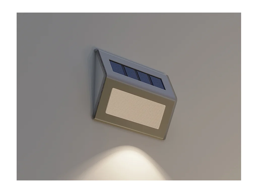 Solar-Wandleuchten 2er-Set - Edelstahl - 20 Lumen - 10 x 8,2 cm - SKAGEN