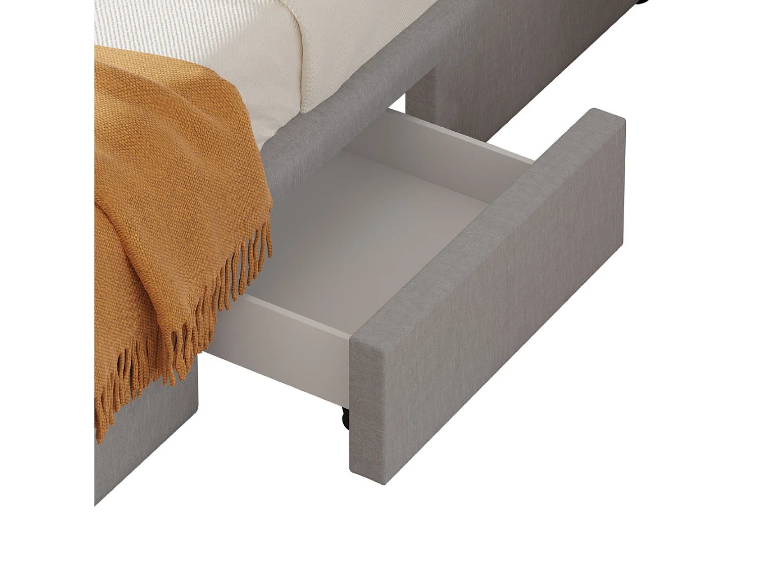 Letto contemporaneo con cassetti SACRAMENTO - 160x200 - grigio