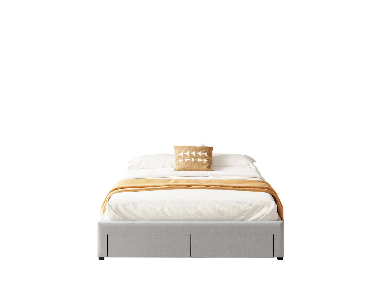 Eigentijds bed met laden SACRAMENTO - 160x200 - grijs, Elegant en Functioneel