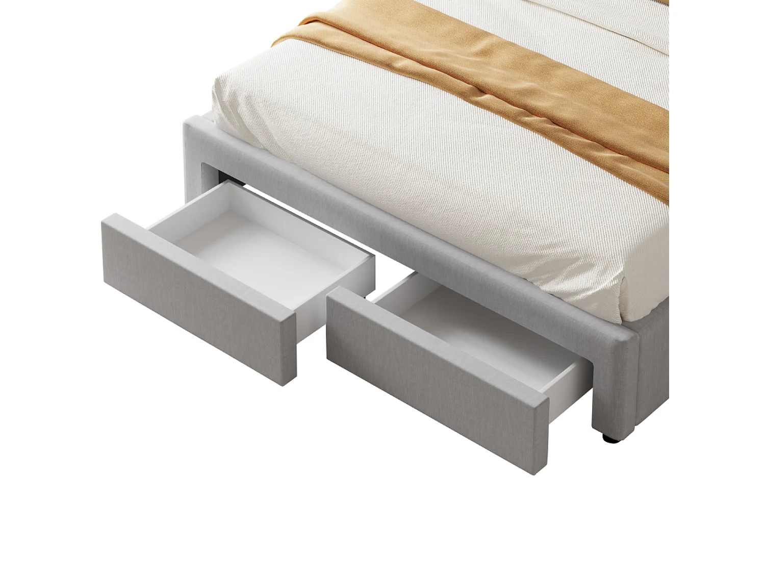 Eigentijds bed met laden SACRAMENTO - 160x200 - grijs, Elegant en Functioneel