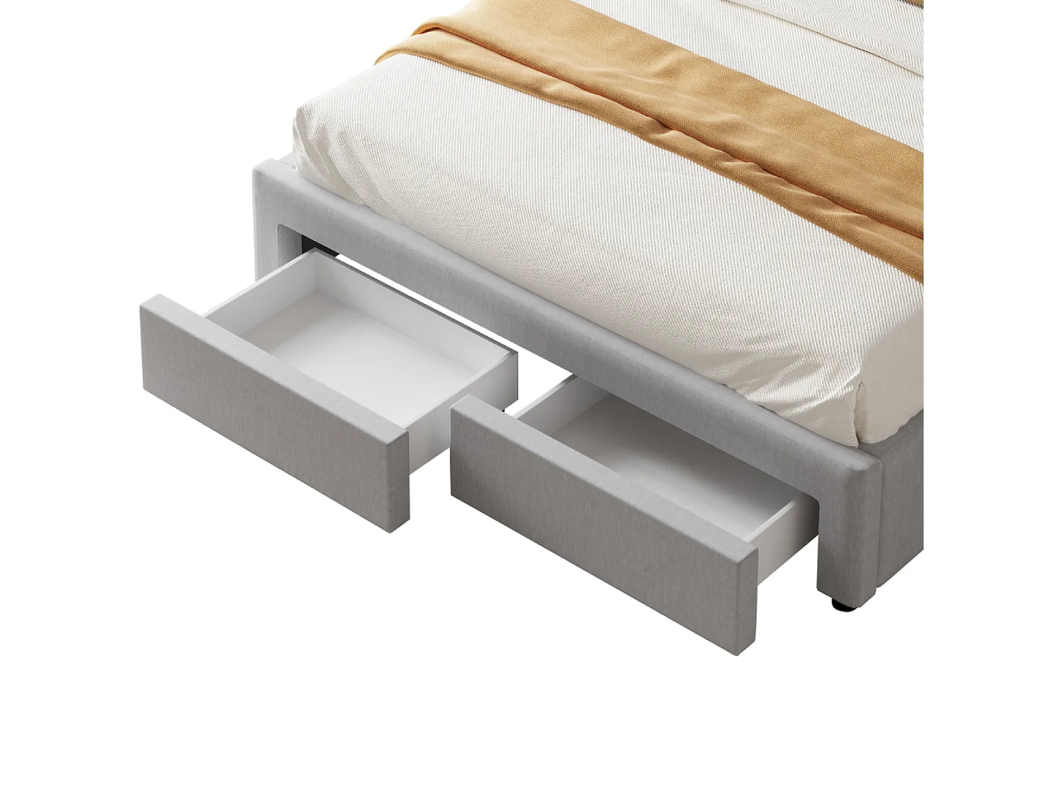 Letto contemporaneo con cassetti SACRAMENTO - 140x190 - grigio