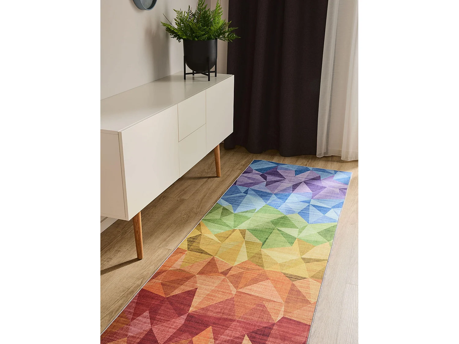 Tapis de couloir lavable George Multicouleur 80x240 cm