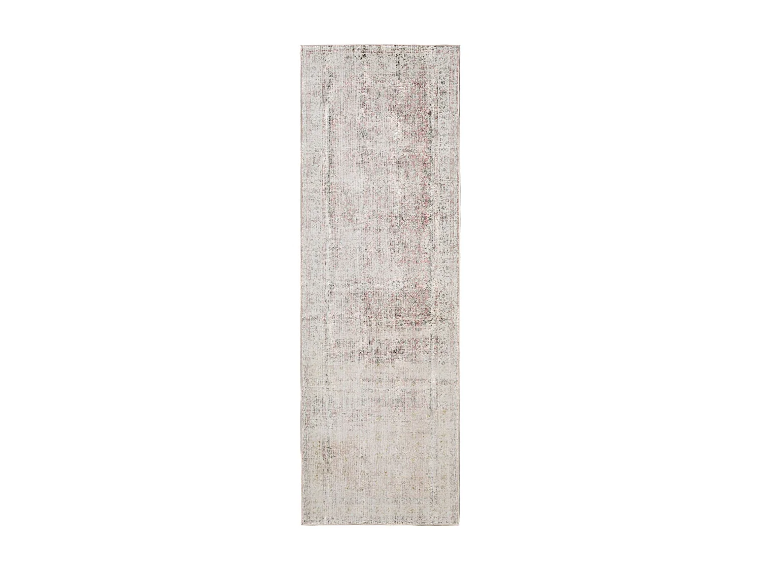 Tapis de couloir lavable George Beige/Rose 80x240 cm