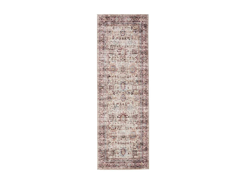 Tapis de couloir lavable George Multicouleur/Fuchsia 80x240 cm