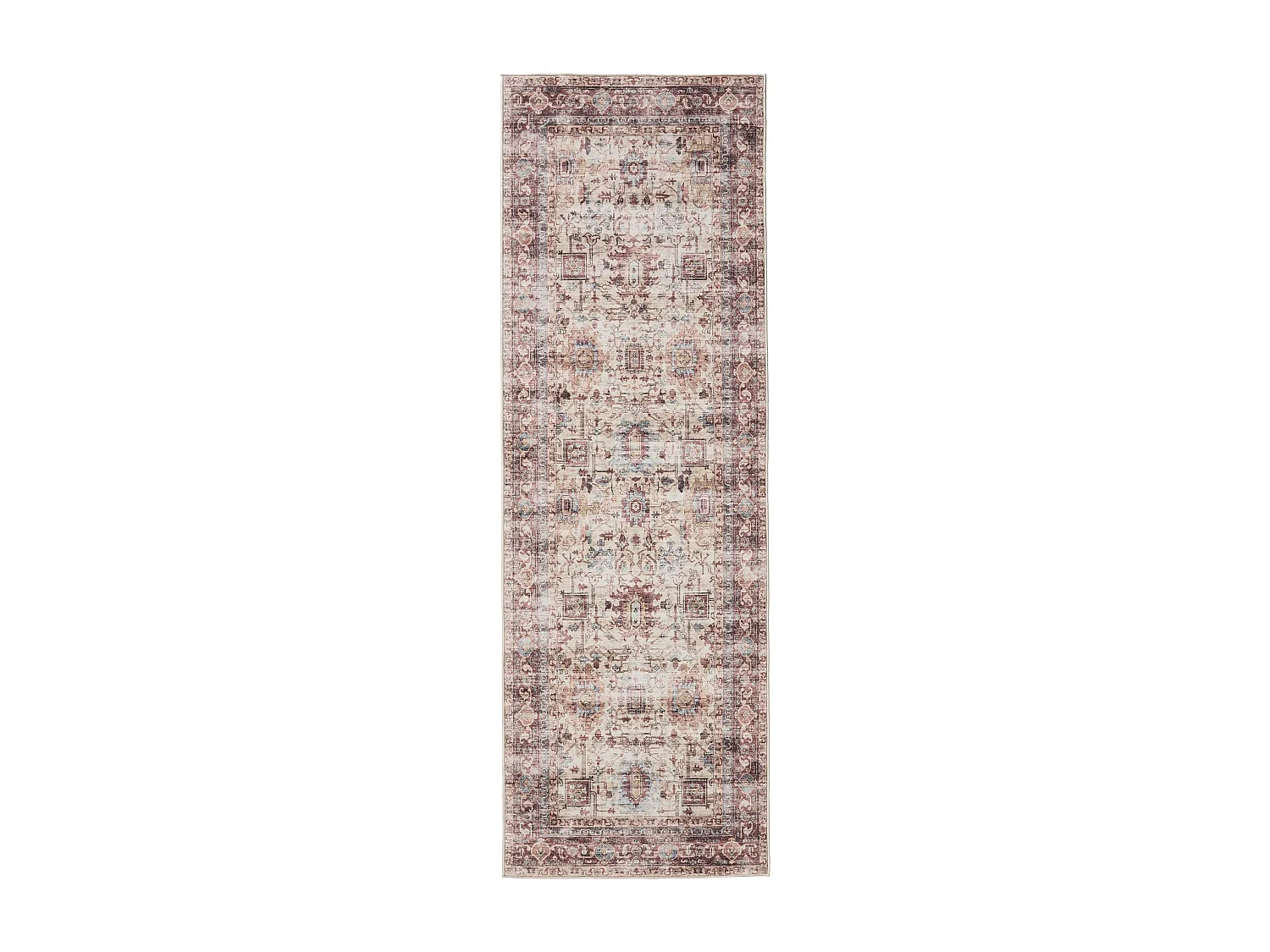 Tapis de couloir lavable George Multicouleur/Fuchsia 80x240 cm