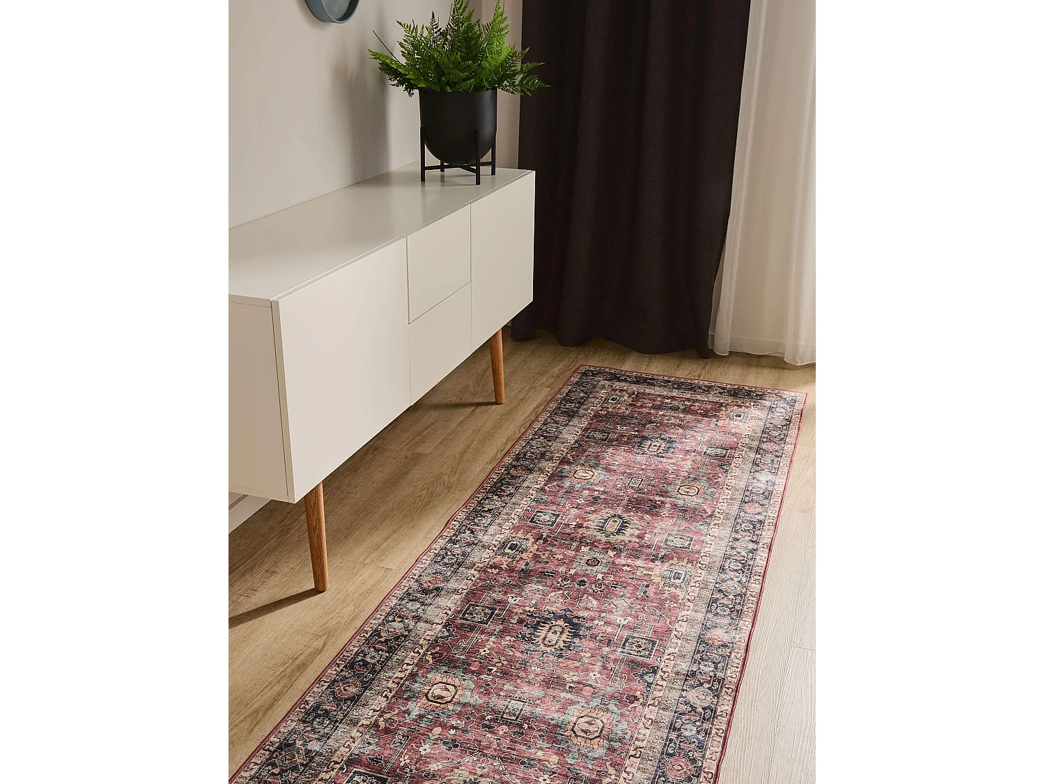 Tapis de couloir lavable George Multicouleur 80x240 cm
