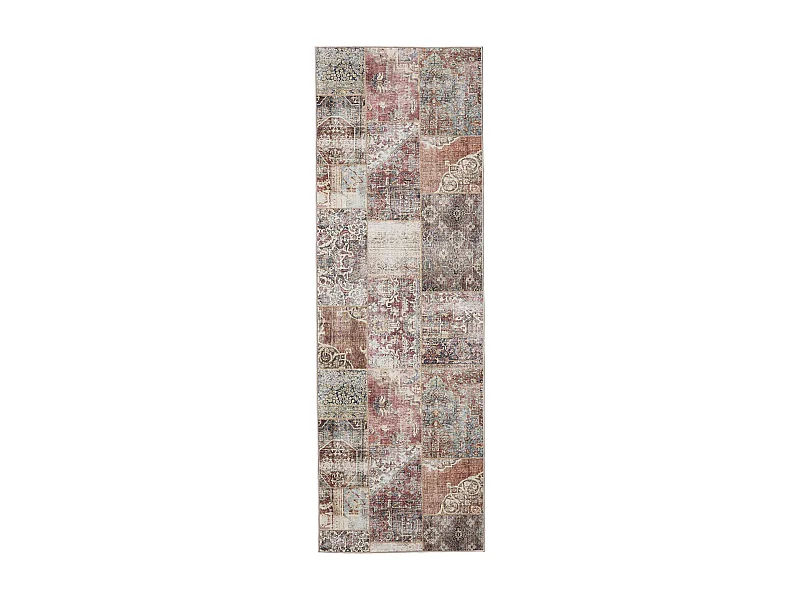 Tapis de couloir lavable George Multicouleur/Marron 80x240 cm