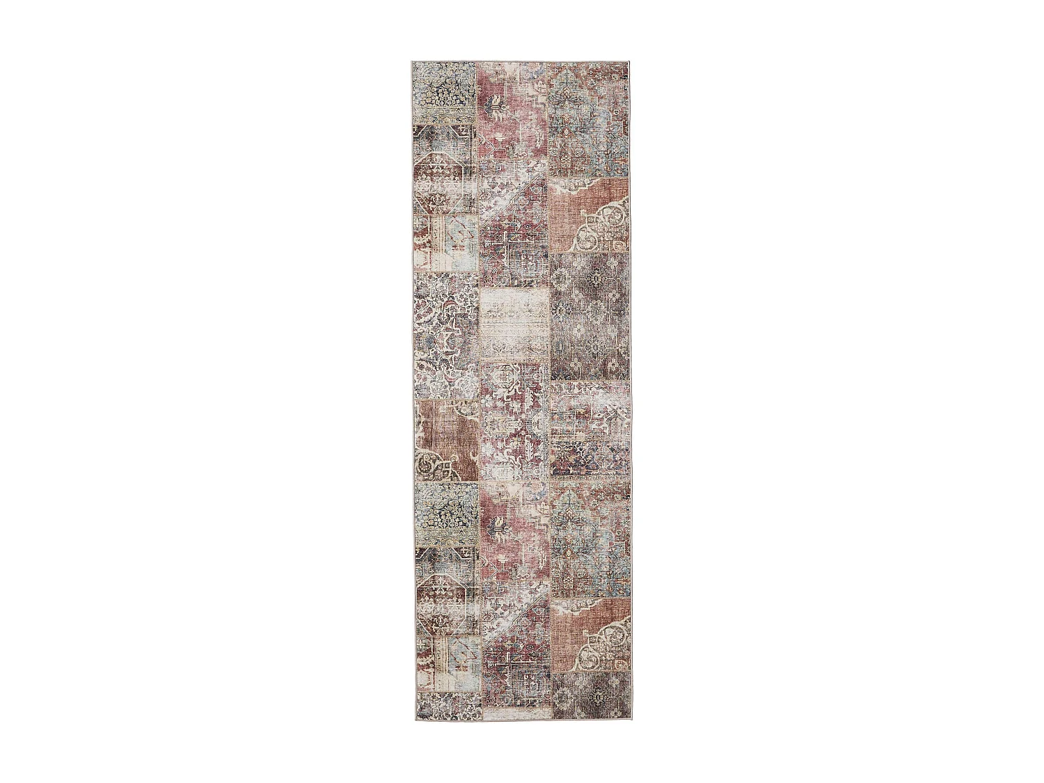 Tapis de couloir lavable George Multicouleur/Marron 80x240 cm