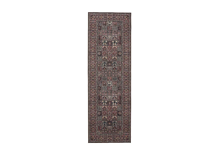 Tapis de couloir lavable George Multicouleur/Rouge 80x240 cm
