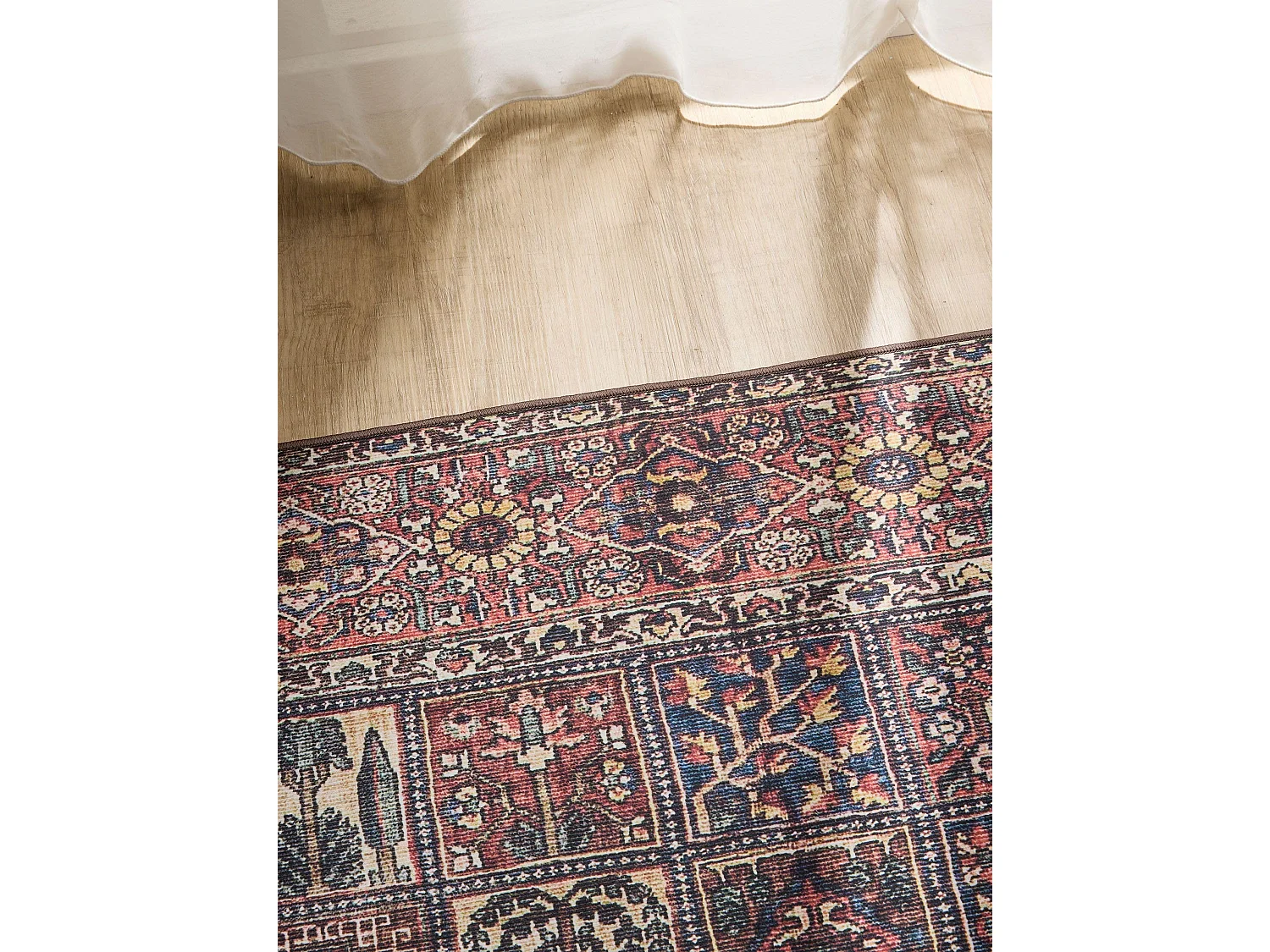 Tapis de couloir lavable George Multicouleur/Rouge 80x240 cm