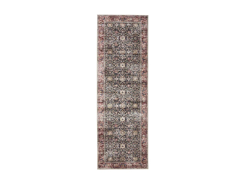 Tapis de couloir lavable George Multicouleur/Rouge 80x240 cm