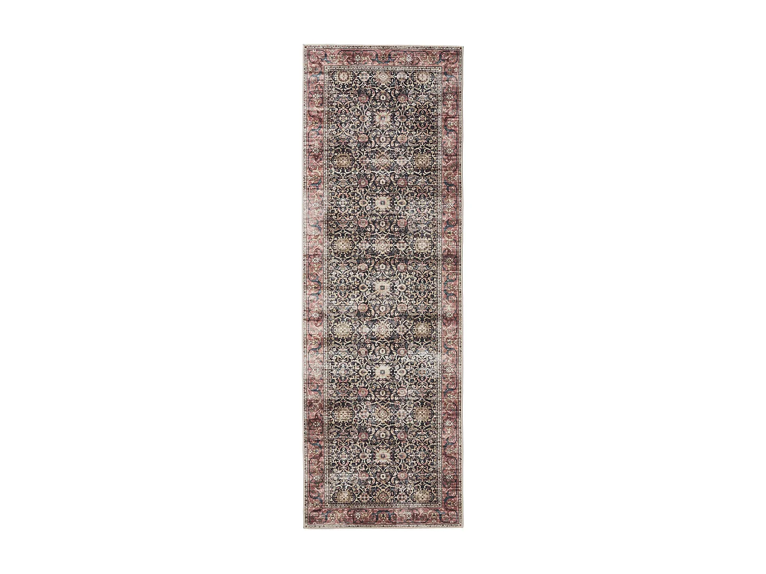 Tapis de couloir lavable George Multicouleur/Rouge 80x240 cm