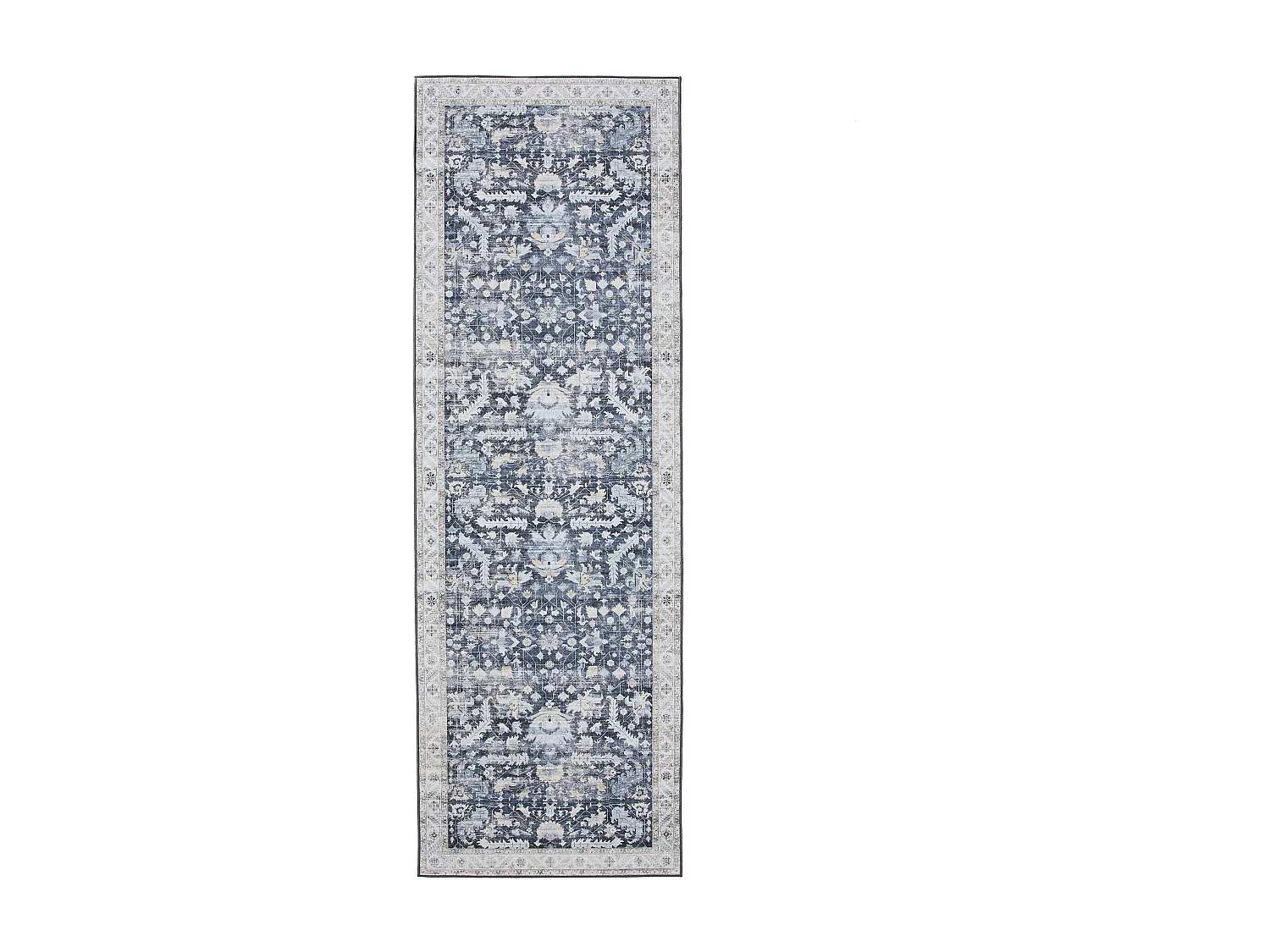 Tapis de couloir lavable George Bleu 80x240 cm