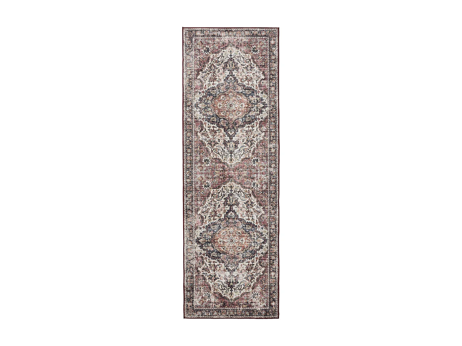 Tapis de couloir lavable George Multicouleur/Rouge 80x240 cm