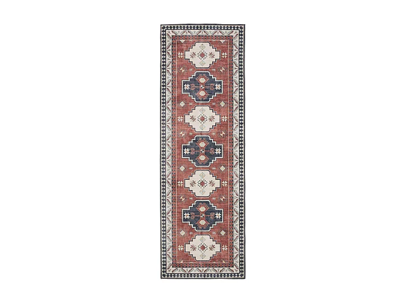 Tapis de couloir lavable George Multicouleur/Bleu 80x240 cm