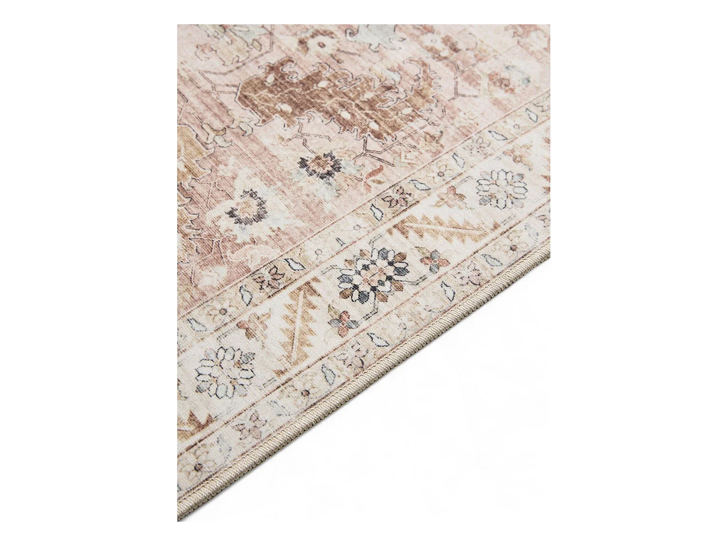 Tapis de couloir lavable George Rose 80x240 cm