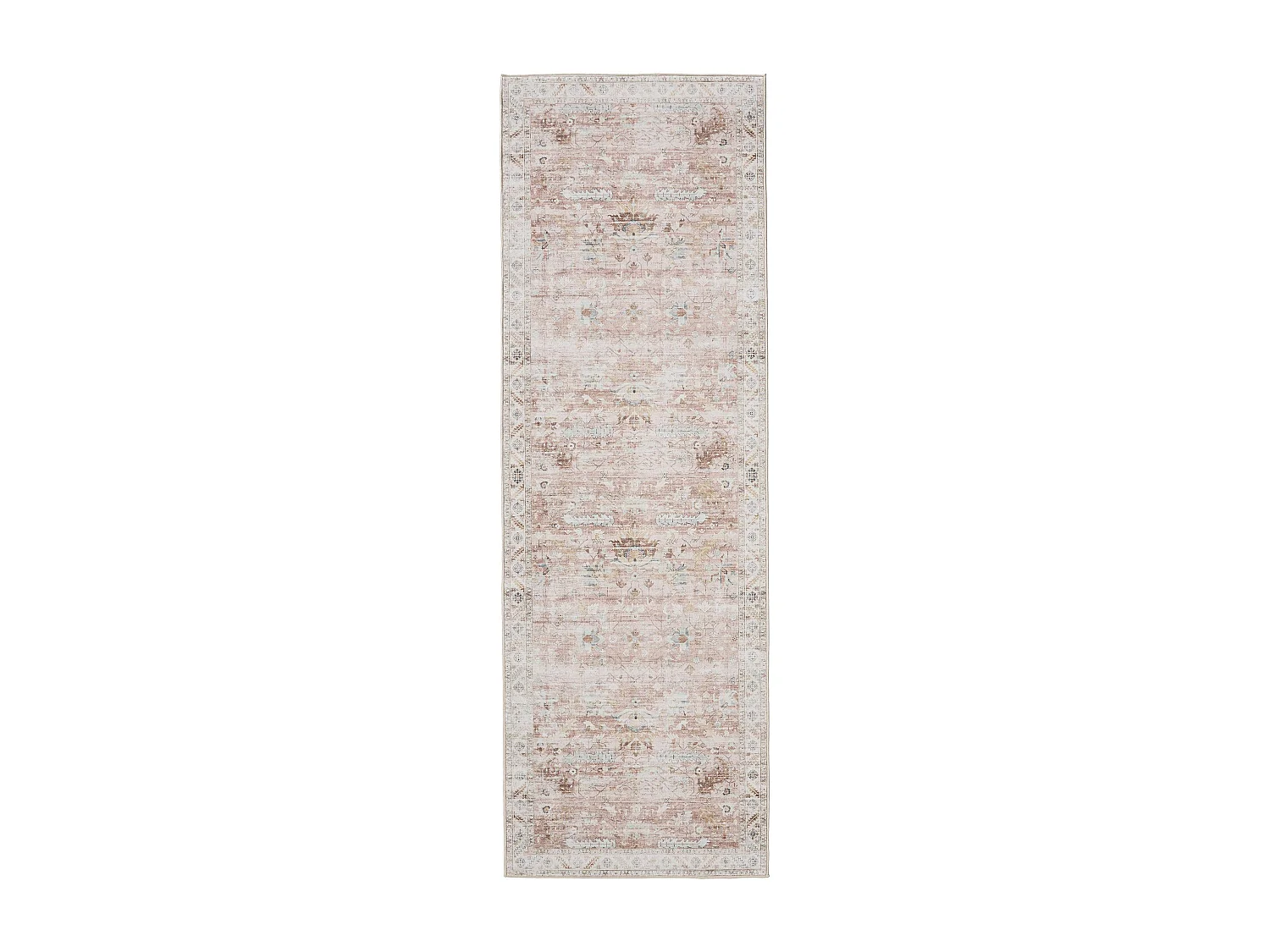 Tapis de couloir lavable George Rose 80x240 cm