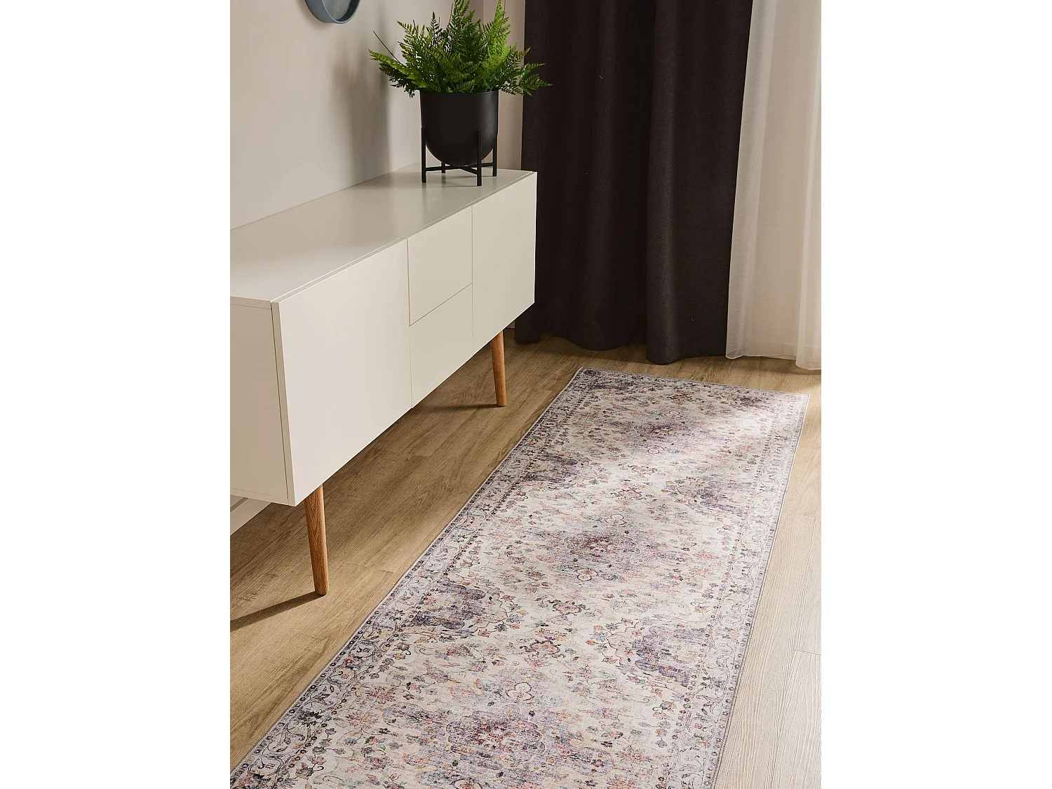 Tapis de couloir lavable George Multicouleur 80x240 cm