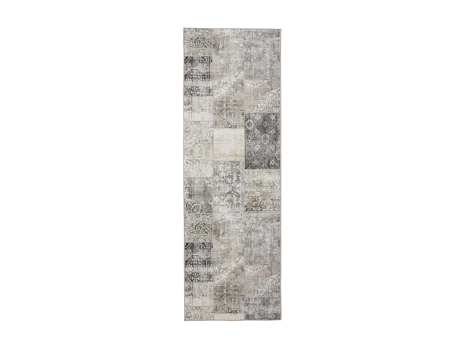 Tapis de couloir lavable George Gris 80x240 cm