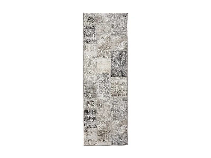 Tapis de couloir lavable George Gris 80x240 cm