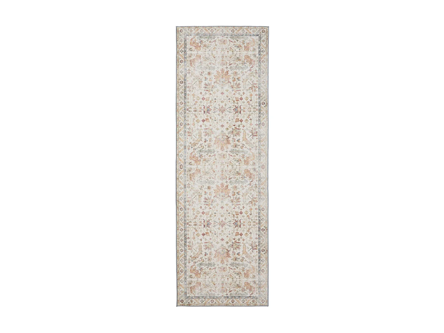 Tapis de couloir lavable George Multicouleur/Beige 80x240 cm