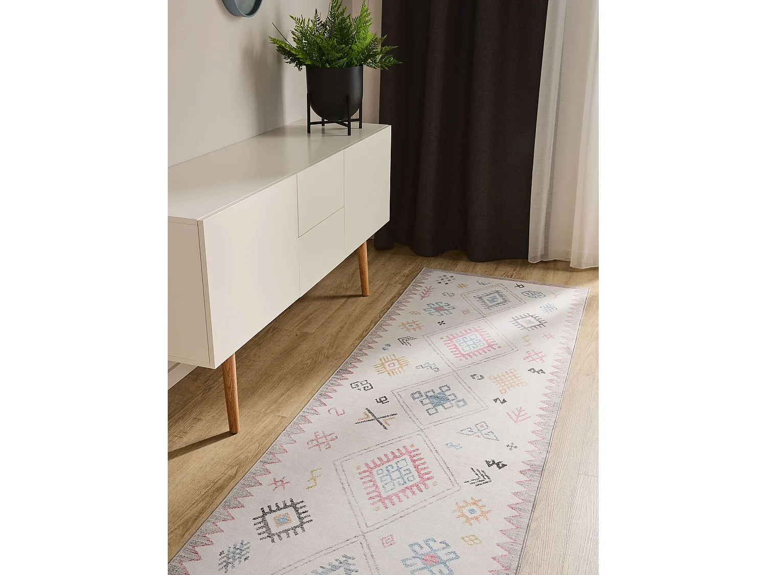 Tapis de couloir lavable George Multicouleur 80x240 cm