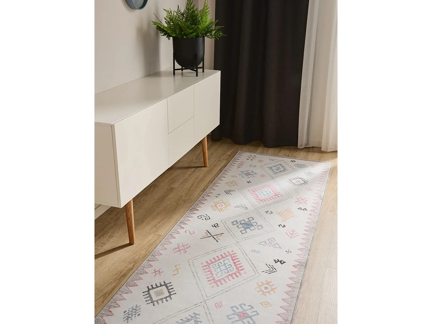 Tapis de couloir lavable George Multicouleur 80x240 cm