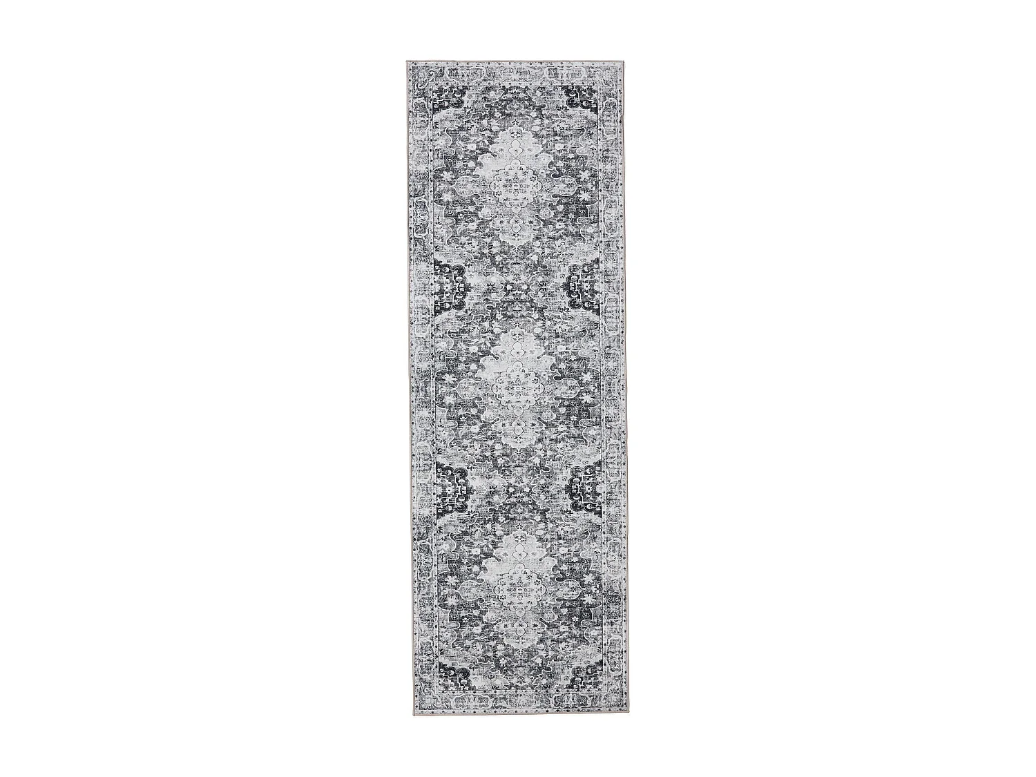 Tapis de couloir lavable George Anthracite 80x240 cm