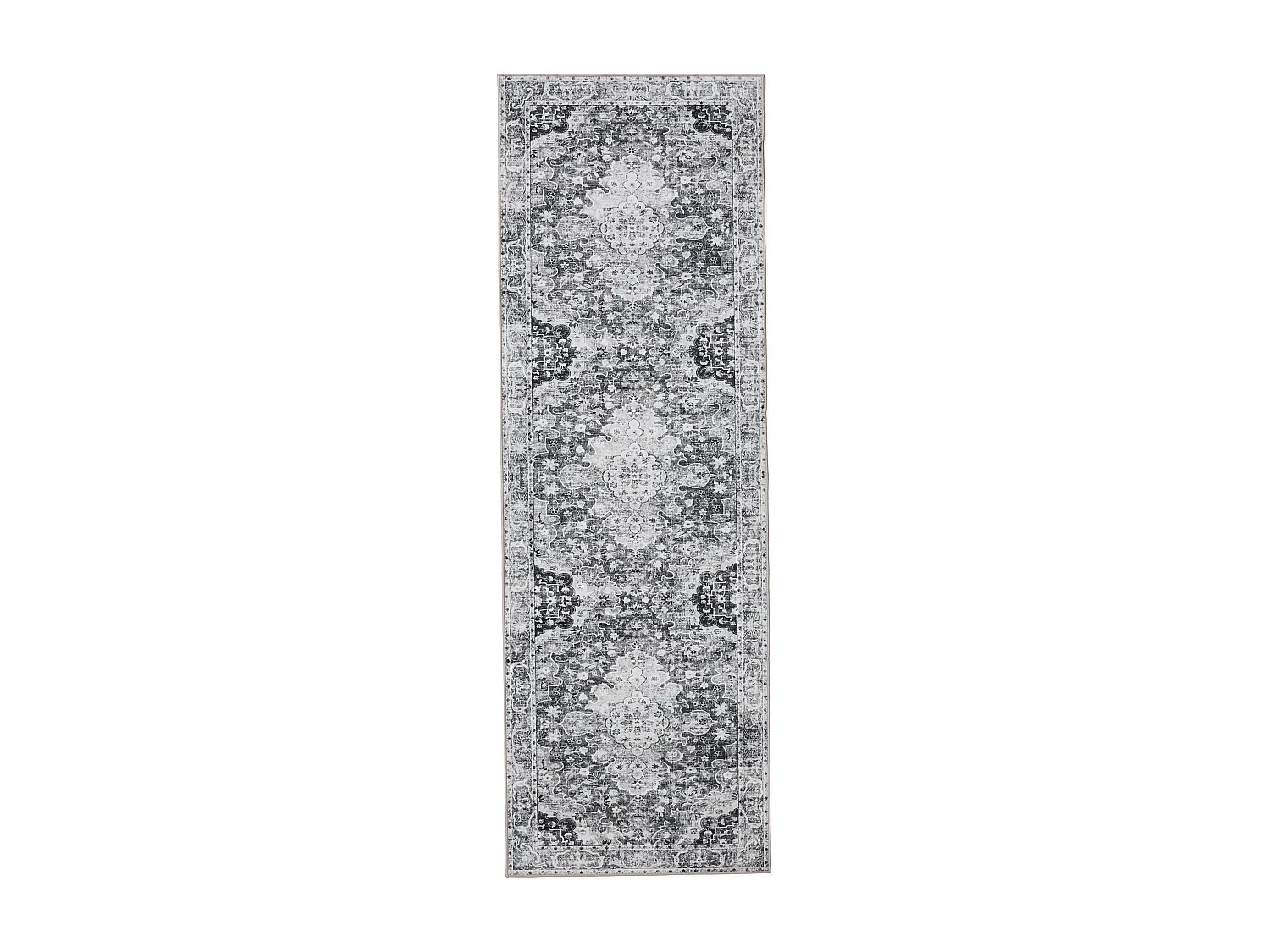 Tapis de couloir lavable George Anthracite 80x240 cm