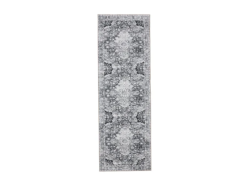 Tapis de couloir lavable George Anthracite 80x240 cm
