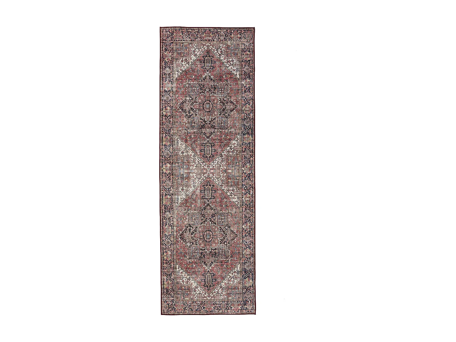 Tapis de couloir lavable George Multicouleur/Beige 80x240 cm