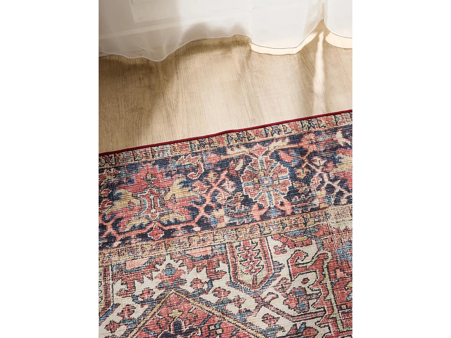 Tapis de couloir lavable George Multicouleur/Beige 80x240 cm