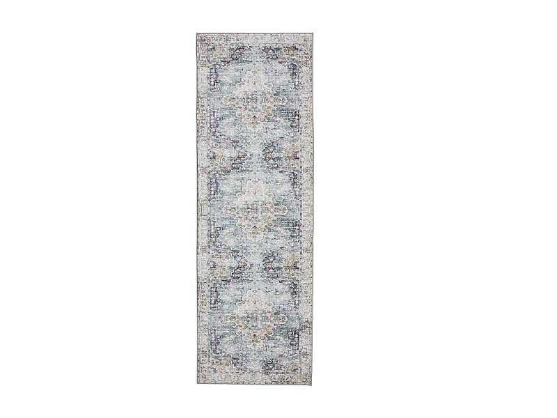 Tapis de couloir lavable George Bleu 80x240 cm