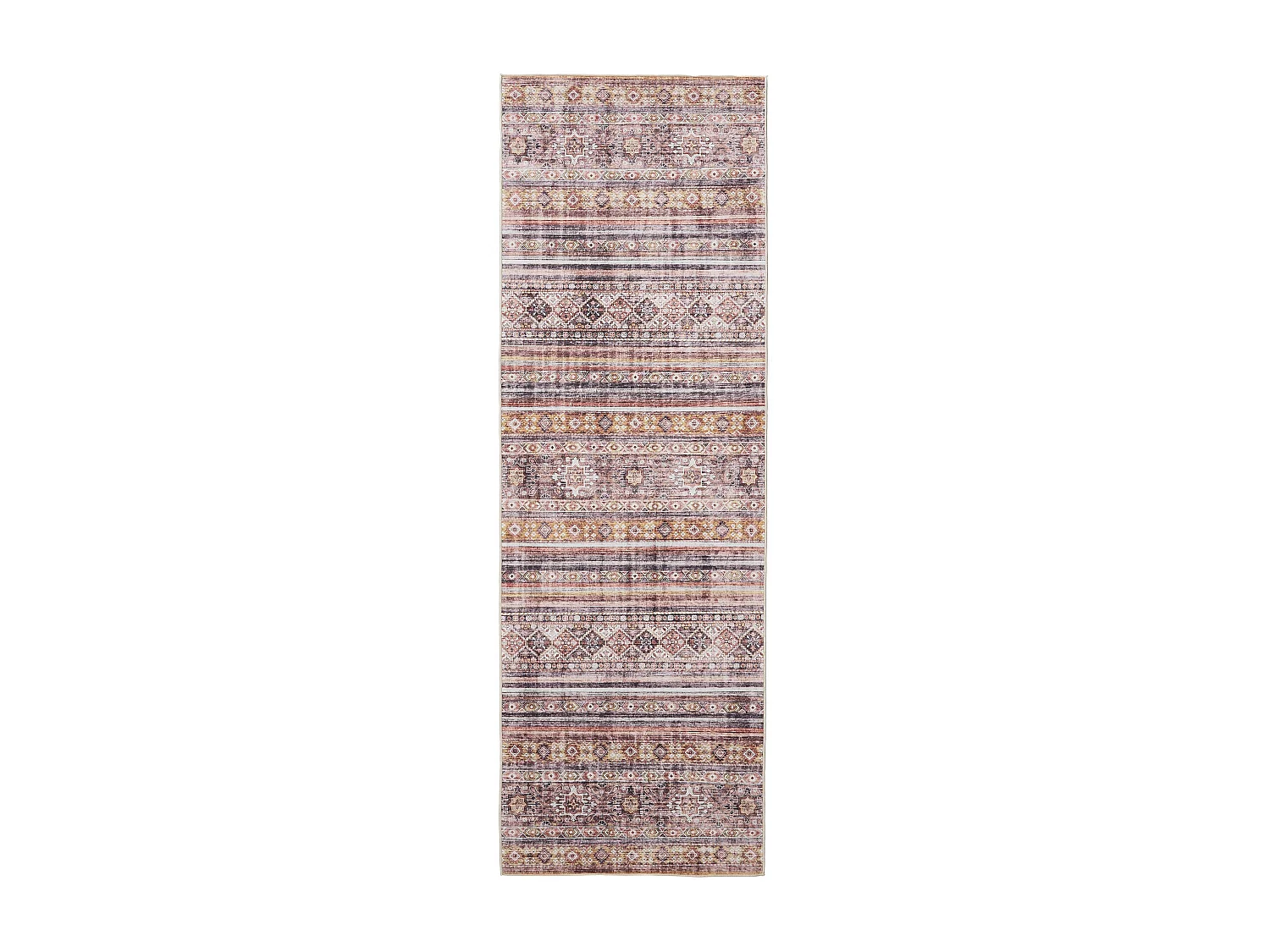 Tapis de couloir lavable George Multicouleur/Fuchsia 80x240 cm