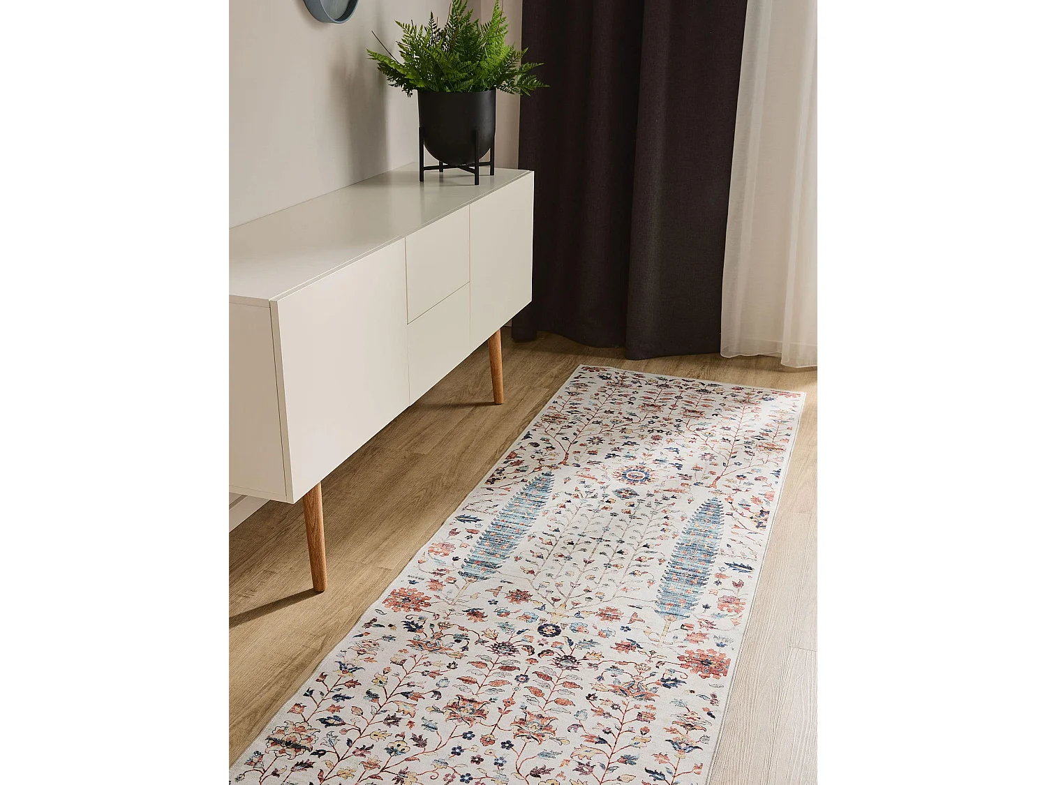 Tapis de couloir lavable George Multicouleur 80x240 cm