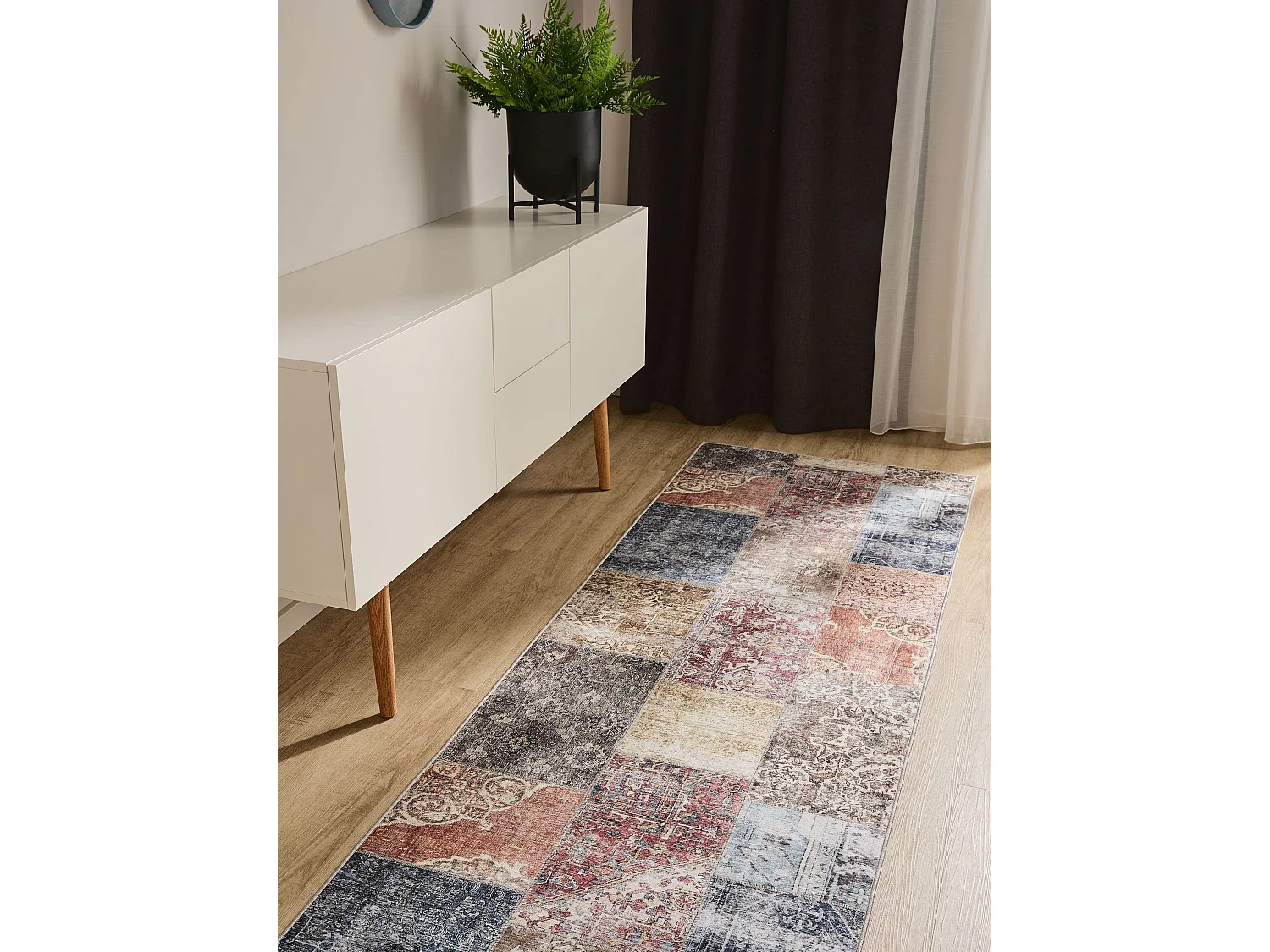 Tapis de couloir lavable George Multicouleur 80x240 cm
