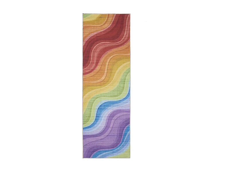 Tapis de couloir lavable George Multicouleur/Mauve 80x240 cm