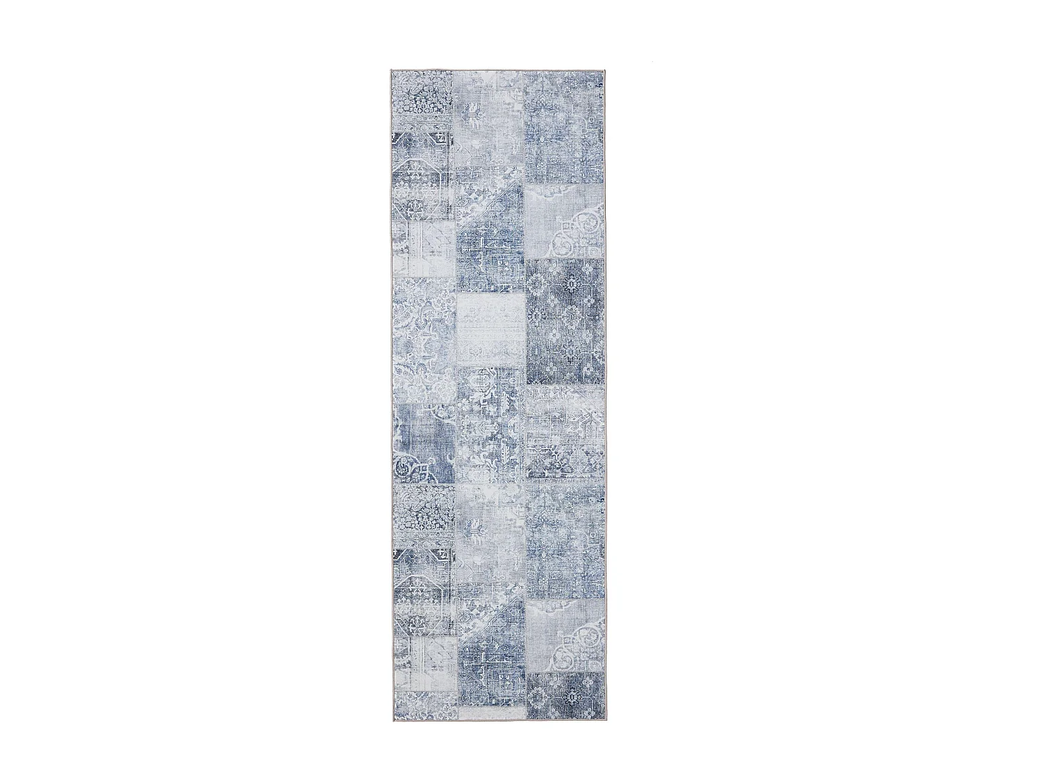 Tapis de couloir lavable George Bleu 80x240 cm