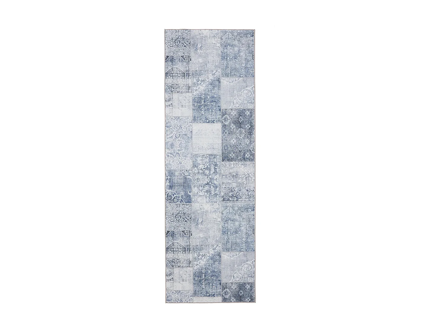 Tapis de couloir lavable George Bleu 80x240 cm