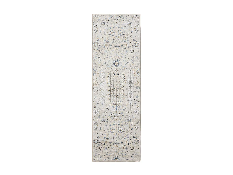 Tapis de couloir lavable George Beige 80x240 cm