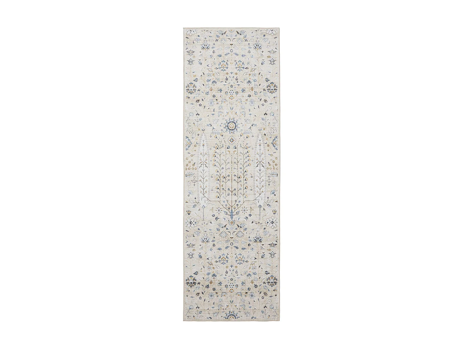 Tapis de couloir lavable George Beige 80x240 cm
