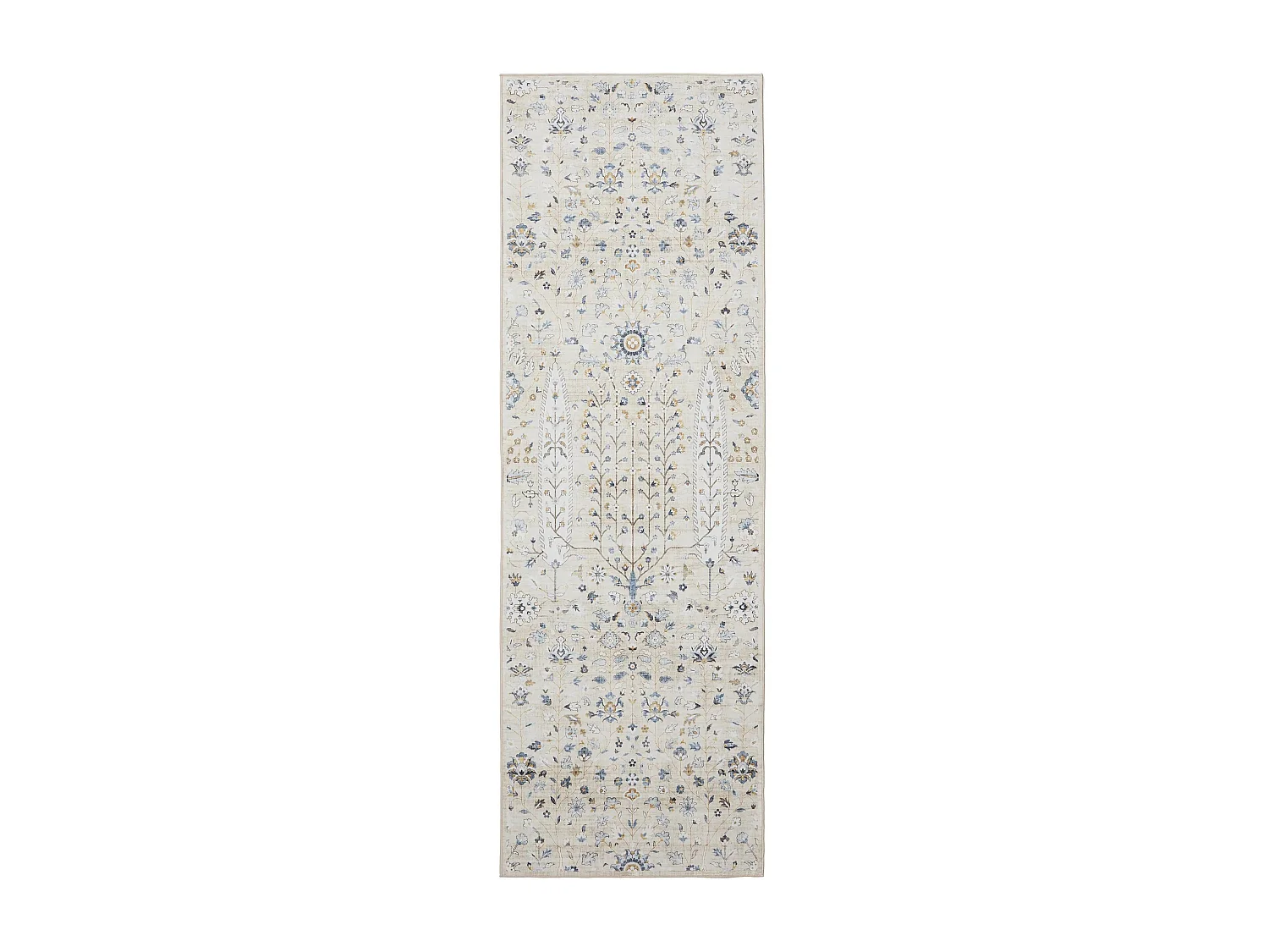 Tapis de couloir lavable George Beige 80x240 cm